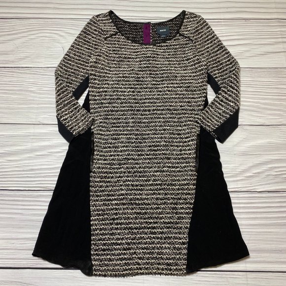 Anthropologie Maeve Contrast Panel Tweed Dress - Picture 3 of 16